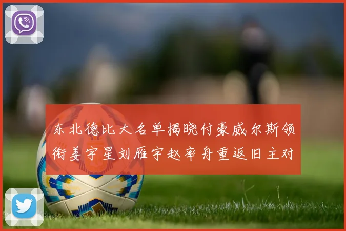 东北德比大名单揭晓付豪威尔斯领衔姜宇星刘雁宇赵率舟重返旧主对决